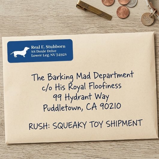 Dachshund Wiener Dog | Royal BlueLabel Etiket