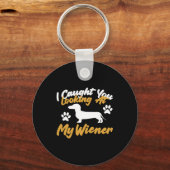 Dachshund Wiener Dog Sleutelhanger (Voorkant)