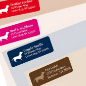 Dachshund Wiener Dog | Terugzendadres marine Etiket