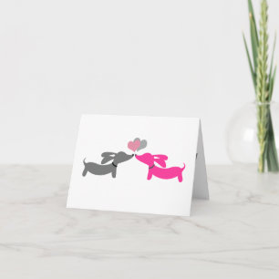 Dachshund Wiener Dog Valentijnsdag Kaart