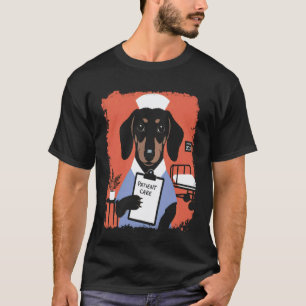 Dachshund Wiener Dog Verpleegster Dokter T-shirt