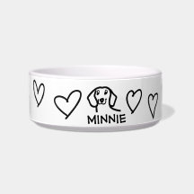 Dachshund Wiener Dog Zwart en Wit Naam