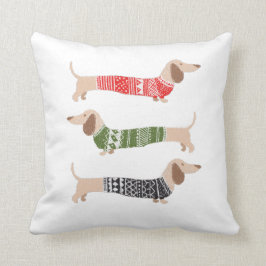 Dachshund Wiener Dogs Kersttrui Holiday Kussen