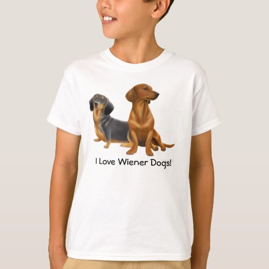 Dachshund Wiener Dogs Kinder T-Shirt (Voorkant)