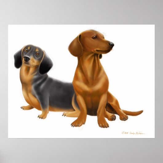 Dachshund Wiener Dogs Print (Voorkant)
