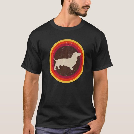Dachshund Wiener Doxen Hond Retro 33 T-shirt (Voorkant)