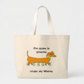 Dachshund Wiener Grote Tote Bag (Voorkant)