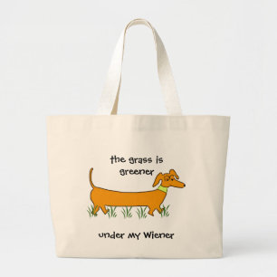 Dachshund Wiener Grote Tote Bag