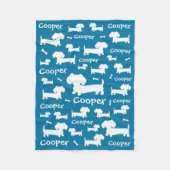 Dachshund Wiener Hond Gepersonaliseerde Deken | Do (Voorkant)