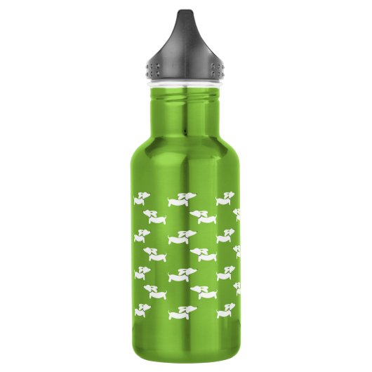 Dachshund Wiener Hond Groene Waterfles (Links)
