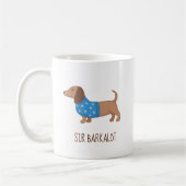 Dachshund Wiener Hond Puppy Aangepaste Naam V2 Koffiemok (Links)