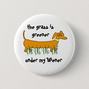 Dachshund Wiener Ronde Button 5,7 Cm