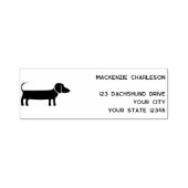 Dachshund Wiener Sausage Dog Adres Zelfinktende Stempel (Design)