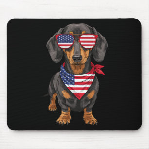 Dachshund Wiener VS VS-vlag 4 juli Amerika C Muismat