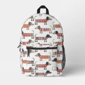 Dachshund Wiener Worst Hond Bedrukte Rugzak (Voorkant)