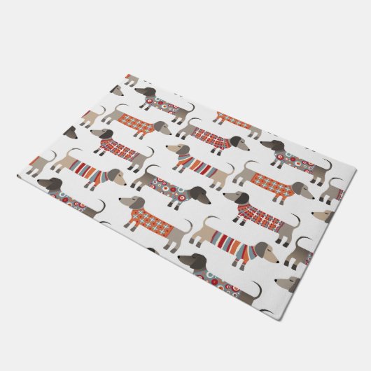 Dachshund Wiener Worst Hond Deurmat (Schuin)