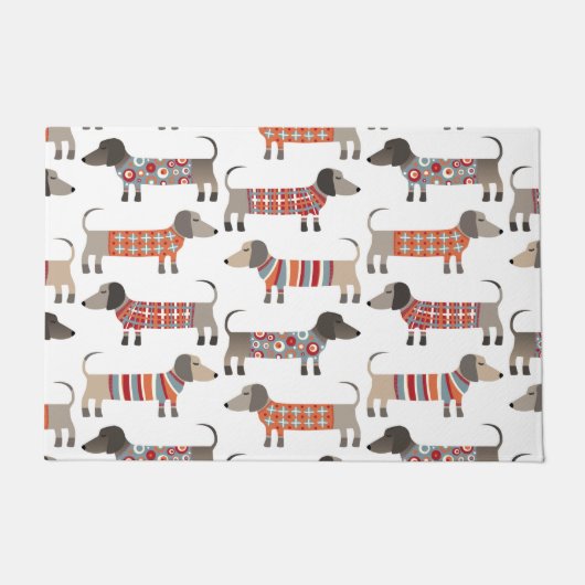 Dachshund Wiener Worst Hond Deurmat (Voorkant)