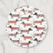 Dachshund Wiener Worst Hond gepersonaliseerd Bedankjes Labels (Achterkant)