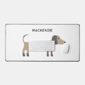 Dachshund Wiener Worst Hond gepersonaliseerd Bureaumat (Keyboard & Muis)