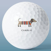 Dachshund Wiener Worst Hond gepersonaliseerd Golfballen