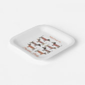 Dachshund Wiener Worst Hond gepersonaliseerd Papieren Bordje (Gebogen)