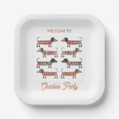 Dachshund Wiener Worst Hond gepersonaliseerd Papieren Bordje (Voorkant)