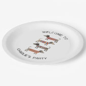 Dachshund Wiener Worst Hond gepersonaliseerd Papieren Bordje (Gekanteld)