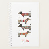 Dachshund Wiener Worst Hond gepersonaliseerd Planner (Voorkant)