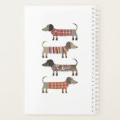 Dachshund Wiener Worst Hond gepersonaliseerd Planner (Achterkant)
