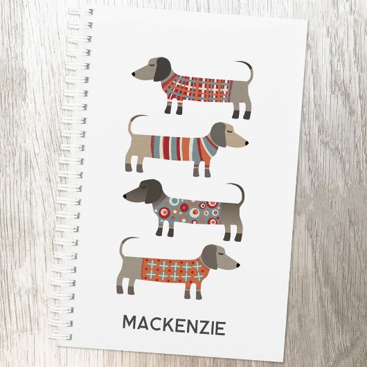 Dachshund Wiener Worst Hond gepersonaliseerd Planner