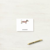 Dachshund Wiener Worst Hond gepersonaliseerd Post-it® Notes (Op bureau)