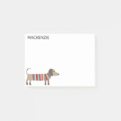 Dachshund Wiener Worst Hond gepersonaliseerd Post-it® Notes (Voorkant)