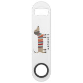 Dachshund Wiener Worst Hond gepersonaliseerd Speed Flessenopener (Voorkant)
