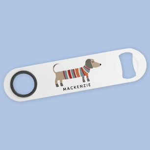 Dachshund Wiener Worst Hond gepersonaliseerd Speed Flessenopener