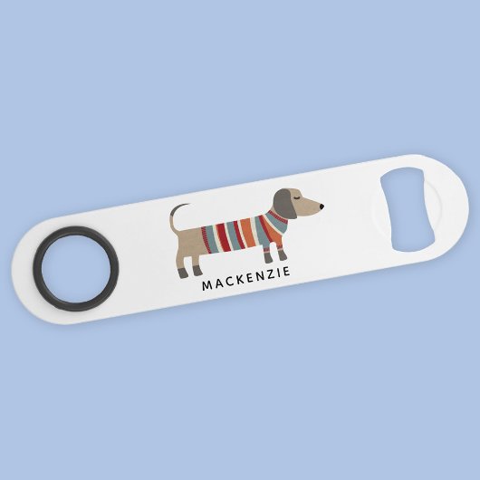 Dachshund Wiener Worst Hond gepersonaliseerd Speed Flessenopener