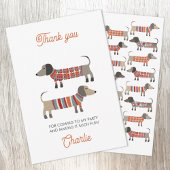 Dachshund Wiener Worst Hond Gepersonaliseerde Part Bedankkaart