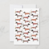 Dachshund Wiener Worst Hond Gepersonaliseerde Part Bedankkaart (Achterkant)