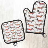 Dachshund Wiener Worst Hond Ovenwant & Pannenlap Set