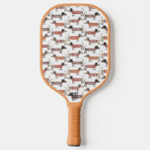Dachshund Wiener Worst Hond Pickleball Paddle (Achterkant)