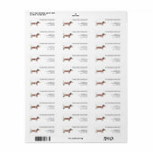 Dachshund Wiener Worst Hond Retouradres Etiket (Full Sheet)
