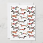 Dachshund Wiener Worst Hond Verjaardagsfeest Kaart (Achterkant)