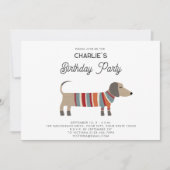 Dachshund Wiener Worst Hond Verjaardagsfeest Kaart (Voorkant)