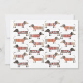 Dachshund Wiener Worst Hond Verjaardagsfeest Kaart (Achterkant)