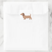 Dachshund Wiener Worst Hond Vierkante Sticker (Tas)
