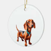 Dachshund Wienerdog kerstboomornament cadeau idee Keramisch Ornament (Links)