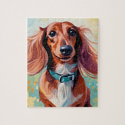 DACHSHUND Wienerdog leuke kinder puzzel (Verticaal)