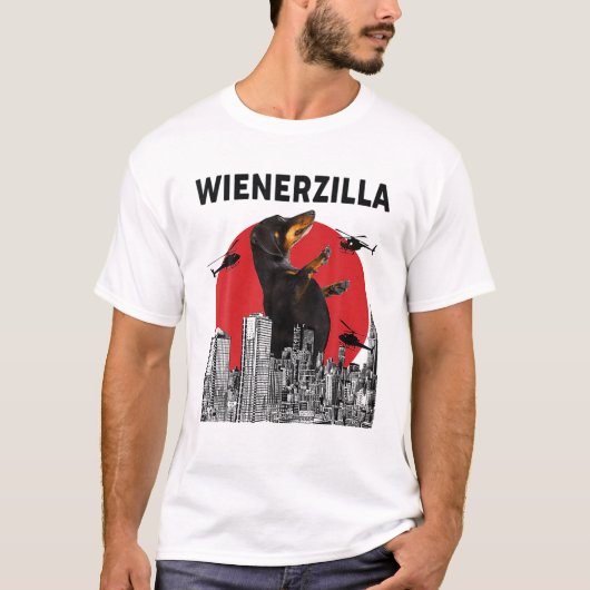 Dachshund Wienerzilla T-shirt (Voorkant)