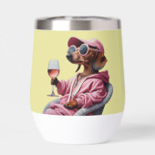 Dachshund Wijn Drinker (Achterkant)