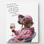Dachshund Wijn Drinker Fotoplaat (Voorkant)