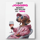 Dachshund Wijn Drinker Fotoplaat (Voorkant)